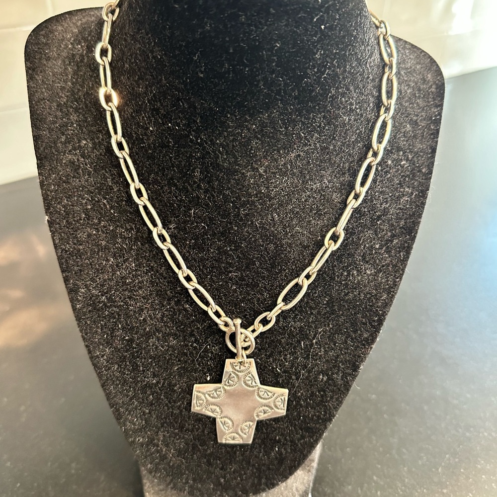 Silpada virtuosity stamped cross necklace